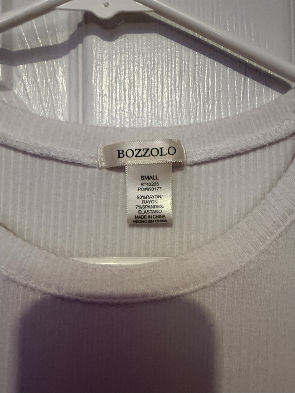 Boohoo White Ribbed Short Sleeve Crop Tee - Picture 2 of 3
